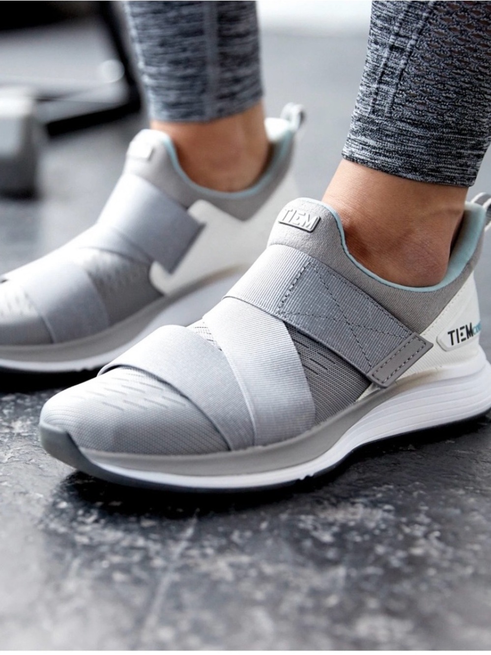 TIEM Latus Cloud Grey BNIB! Slip-On Athletic Sneakers SUPER COMFY!